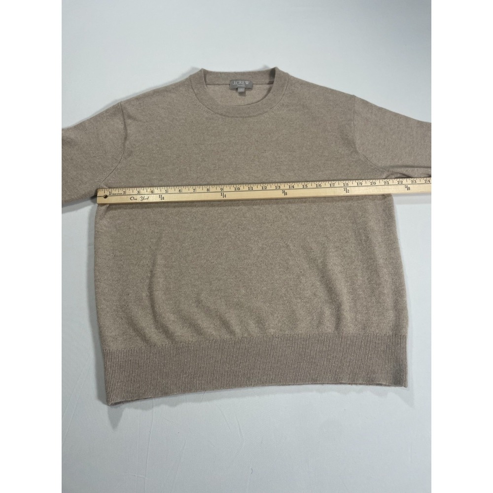 J.Crew Women's Cashmere Relaxed‎ Crewneck Sweater Tan Size XS CB905 - Picture 9 of 10
